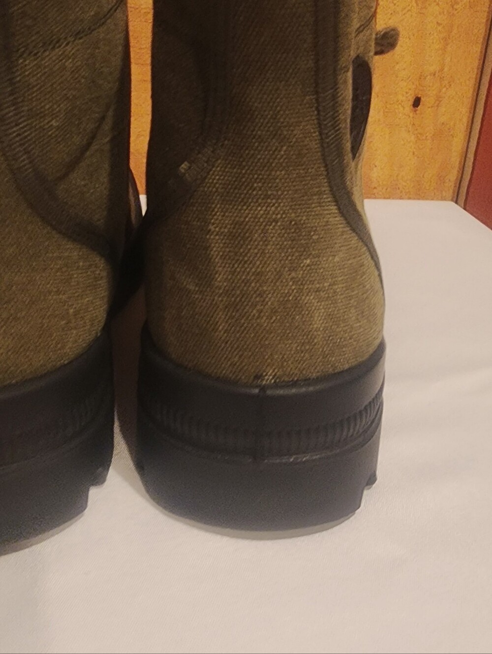 Camp Ways Olive Green Men's Hiking Outdoor Water Resistant Boots Size 12 - Picture 8 of 9